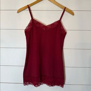 WHBM Red Lace Camisoles x2